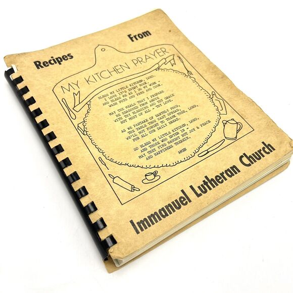 Vintage 60s Community Cookbook Immanuel Lutheran Church Recipes Greenfield Iowa - Picture 2 of 9